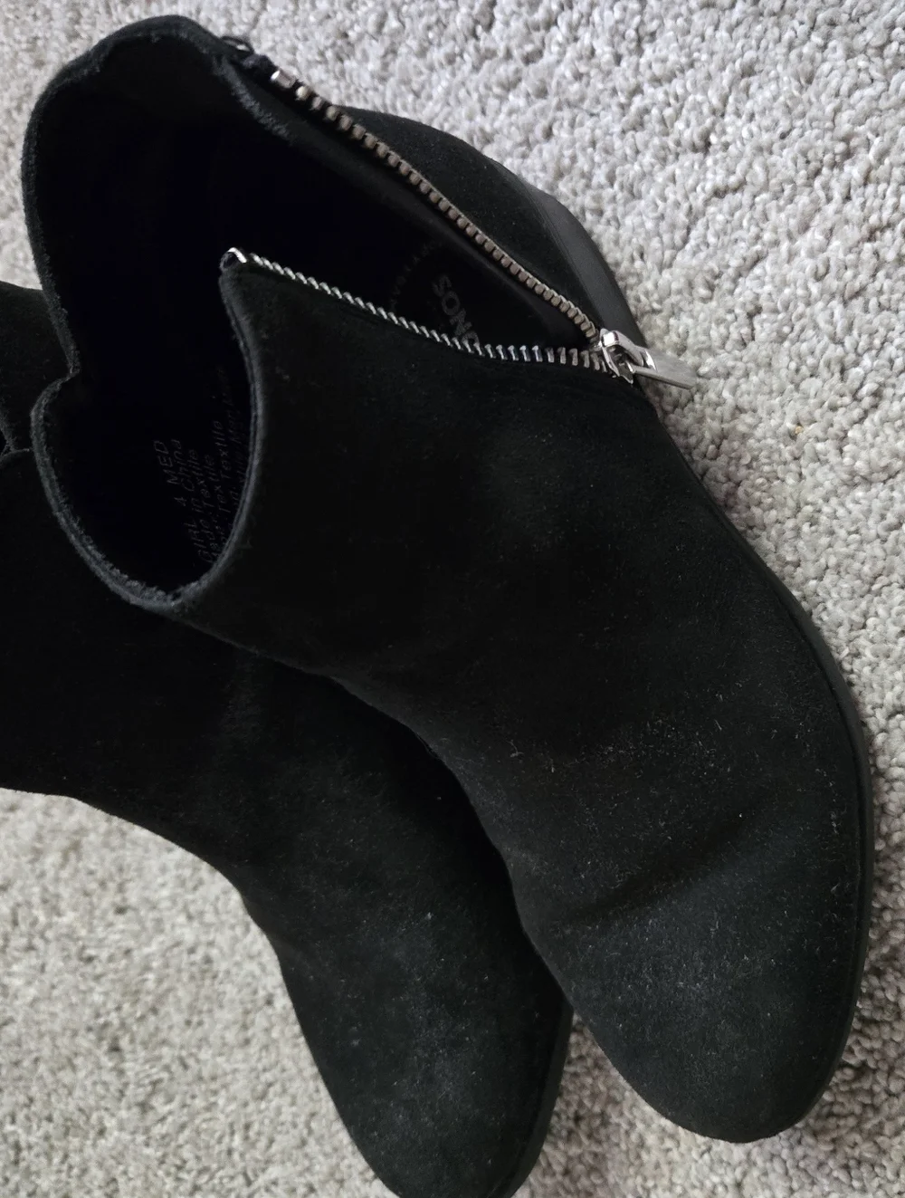 Girls Size 4 Black Suede Boots